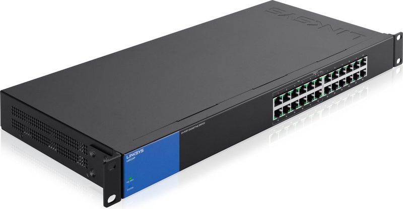 Linksys LGS124P - Netwerk Switch - Unmanaged - 24 Poorten - PoE - Zwart