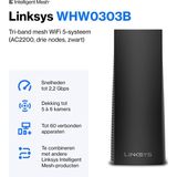 Linksys Velop WHW0303B - Mesh Wifi - Tri-Band - WiFi 5 - 2200 Mbps - 3-Pack - Zwart