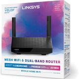 Linksys MR7350 - Router - Mesh WiFi - Geschikt voor WiFi 6 - 1800 Mbps - Zwart