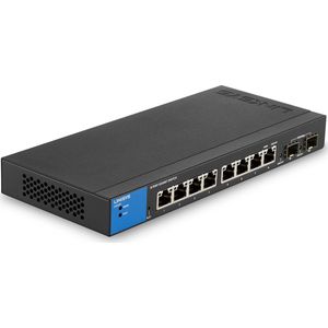 Linksys LGS310C - Netwerk Switch - Managed - 8-Poorten - 2 SFP Poorten- Zwart