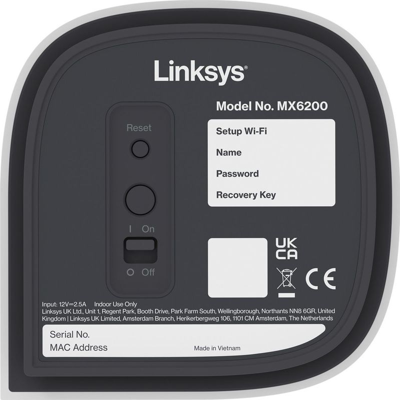 Linksys - VELOP MX6200 - Wifi 6E Meshnetwerk - AXE5400 - 1PK