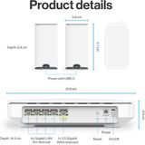 Linksys - Velop Micro - Router - Wit - WiFi 6 - Dual-band - 3-pack