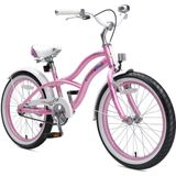 Bikestar 20 inch Cruiser kinderfiets, roze