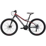 Bikestar  26 inch hardtail Alu MTB, 21 speed, grijs / rood