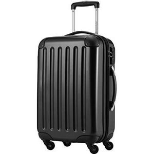 HAUPTSTADTKOFFER - Alex - Handbagage in de cabine, harde trolley, 55 cm, 45 liter, uitschuifbaar, zwart