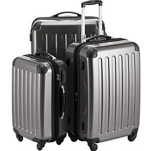 HAUPTSTADTKOFFER - Alex - handbagage harde schaal, titanium, Koffer-Set, Kofferset