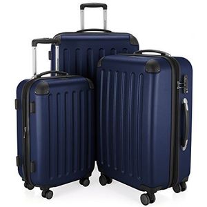 HAUPTSTADTKOFFER - SPREE - 3-delige kofferset - handbagage 55 cm, middelgrote koffer 65 cm, grote reiskoffer 75 cm, TSA, 4 wielen, donkerblauw