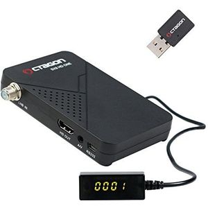 Octagon SX8 Mini CA HD Full HD digitale multistream satellietontvanger Mini met WLAN Stick (HDTV, DVB-S2, HDMI, 2x USB 2.0, 1080p, IR Extender) [voorgeprogrammeerd voor Astra & Turks]