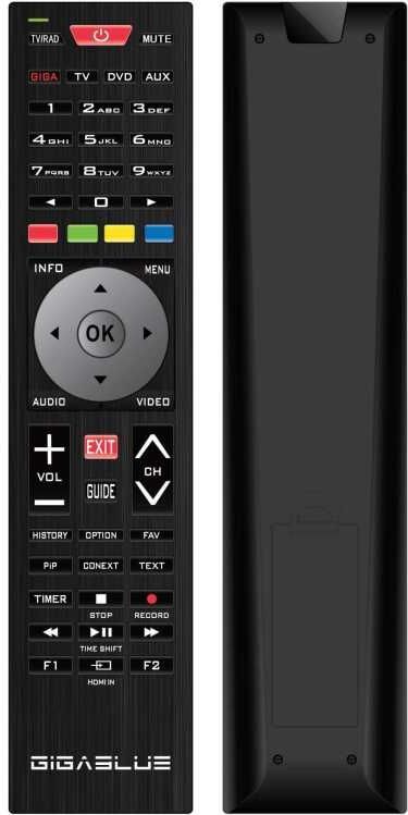 GigaBlue - Remotecontrol Standard V2 - Universele Afstandsbediening - Zwart
