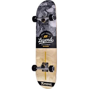 skateboard Legend 79 x 20 cm Abec 7 zwart/grijs