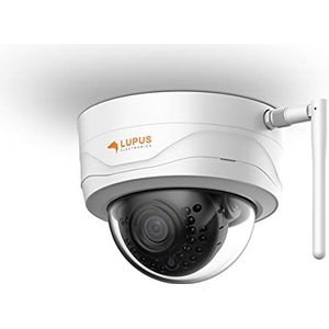 Lupus LE204 WLAN IP-domecamera, bewakingscamera voor buiten, SD-opname, Duitse fabrikant, draadloos via WLAN, nachtzicht, metalen behuizing, inclusief pc/Mac-software, zonder batterij