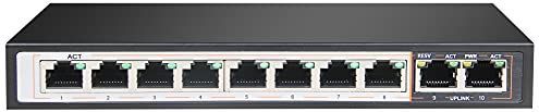 LUPUSNET - 10 Gigabit PoE-switch - Zwart - 96 Watt