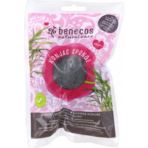 benecos - Natural Konjac Sponge Black Bamboo Gezichtsreinigingstools