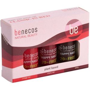 Benecos - Geschenkset Classic - Rood - Nagellak - Set met Drie Kleuren