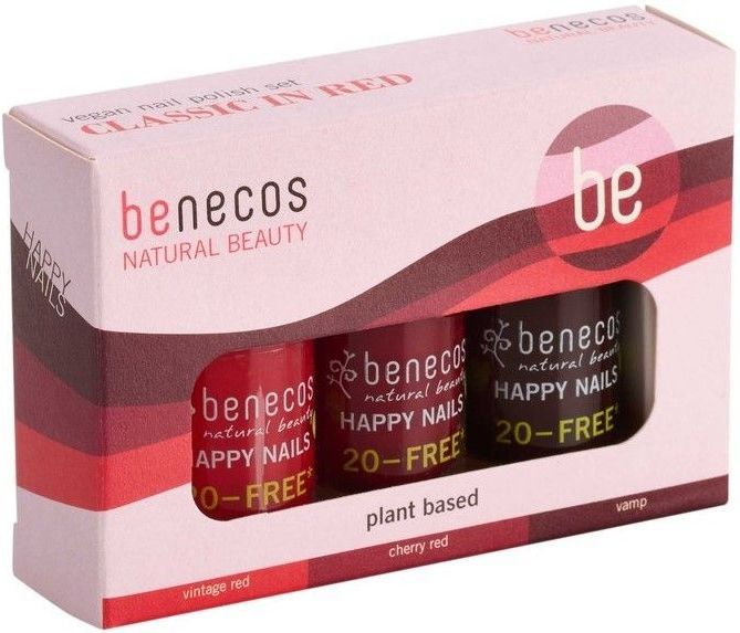 Benecos - Geschenkset Classic - Rood - Nagellak - Set met Drie Kleuren
