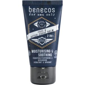 Benecos Biocosmetica – gezicht en aftershave balsem 2-in-1 – veganistisch – 50 ml