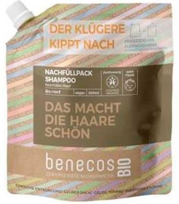 BenecosBIO - Navulzak Shampoo - Normaal Haar - Biologische Hennep - 500 ml