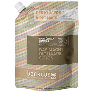 Benecos bio shampoo normal hair organic hemp keep off the grass refill-bag  1LT