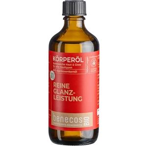 benecos Biologische lichaamsolie biologische abrikozenpitolie pure glans prestaties - fluweelzachte huid & glow