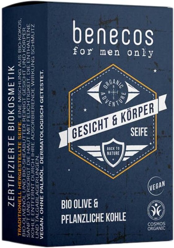 Benecos For Men - Gezicht & Body Zeep - Hydraterend - Aloë Vera - 100g