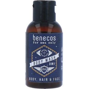 Benecos 3-in-1 Bodywash Mini - 50ml - Douchegel - Voor de Mannenhuid