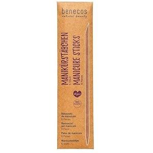 Benecos - Manicure Sticks - 6 Stuks - Berkenhout - FSC-gecertificeerd