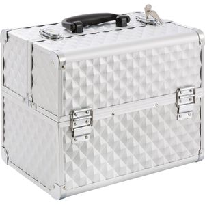 AREBOS Cosmeticakoffer Beauty Case Multikoffer 15 l Zilver