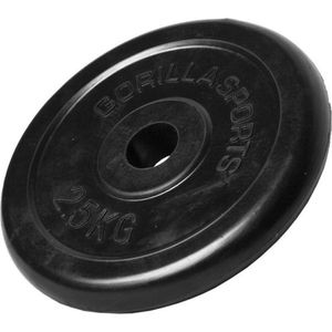 Gorilla Sports Halterschijf - 2,5 kg - Gietijzer - Rubber - 30 mm