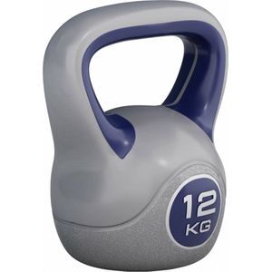 Gorilla Sports Kettlebell Trendy - Kunststof - 12 kg - Grijs - Blauw