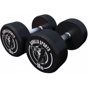 Gorilla Sports Dumbbell set 20 kg - Halterset - 2x10 kg - Dumbells - Gietijzer