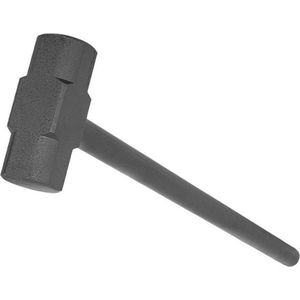 Gorilla Sports Gewichthamer - Sledge Hammer - Fitnesshamer - Crossfit - Gietijzer met rubber coating - 6 kg