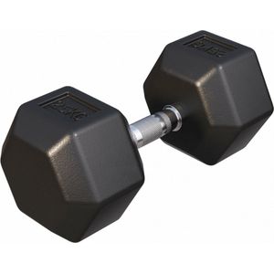 Gorilla Sports Dumbbell - 1 x 25 kg - Gietijzer - Hexagon - Halter