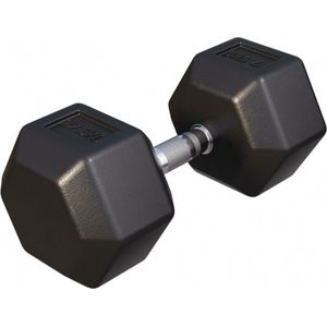 Gorilla Sports Dumbbell - 1 x 27,5 kg - Gietijzer - Hexagon - Halter