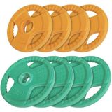 Voordeelbundel Olympische halterschijven 4 x 2,5 + 4 x 5 kg Gripper Gietijzer Rubber Coating - 50 mm