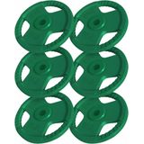 Gorilla Sports Halterschijven Bundel - 6x5kg - Gripper Gietijzer rubber coating