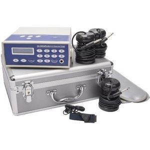 chi-enterprise Detox Ion Cleanser Classic Detoxset I Hydro-galvanisch therapieapparaat in aluminium koffer I Elektrolyse-apparaat Complete set voor voetbad handbad full body bad I heupgordel infrarood technologie