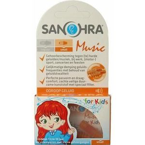 SANOHRA Music oordopjes voor kinderen, geluidsneutrale oordopjes voor concerten, festivals en muziekevenementen, 23 dB SNR geluidsisolatie, herbruikbaar, 1 paar, voor kinderen