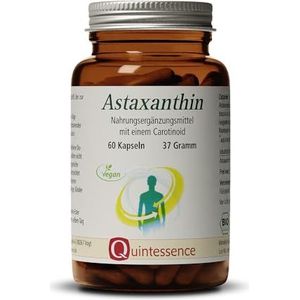 Quintessence Astaxanthine Bio 60 capsules Ã  6 mg - 100% zuiver & veganistisch - uitstekende biologische beschikbaarheid - zachte CO2-extractie - 2 maanden voorraad - geproduceerd in Oostenrijk