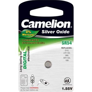 Camelion - Silberoxid-Knopfzelle, 80 mAh, SR54, 11,5 mm
