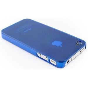 qClip achterzijde beschermclip voor Apple iPhone 4 incl. displaybeschermfolie, blauw
