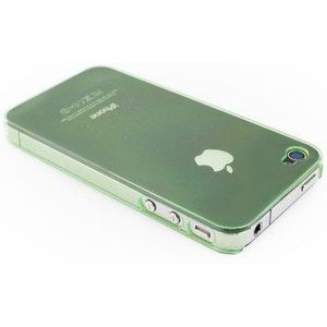 Dismaq qClip achterzijde beschermclip voor Apple iPhone 4 / 4S incl. displaybeschermfolie groen
