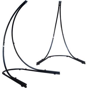 AMANKA Tot 150kg: Metalen Hangstoelframe voor Buiten & Binnen - 210cm Standaard voor Hangstoelen - Basis voor Ophangstoel Schommelstoel - zwart Staal 13150