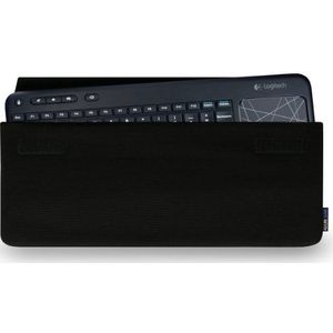 Adore June Keeb Beschermhoes compatibel met Logitech Wireless Touch Keyboard K400 Plus en K400 Professional, van praktische stof voor het transporteren van het toetsenbord, zwart