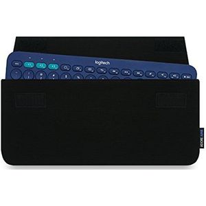 Adore June Keeb Beschermhoes compatibel met Logitech K380, Praktische Stoffen Tas om het toetsenbord te dragen, Zwart