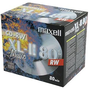 Maxell - CD-RW 80 - Opslagmedia - Pack van 10 schijven in juwelendoosje