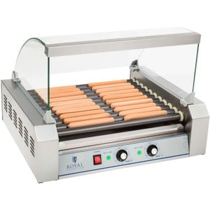 Royal Catering Hotdog Grill - 11 rollers - Teflon