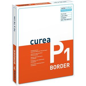 Curea P1 SuperCore wondverband met border 16 x 16 cm steriel 10St.