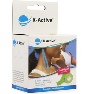 K-Active - Kinesiologietape - Zwart - Katoen - 5cm x 5m
