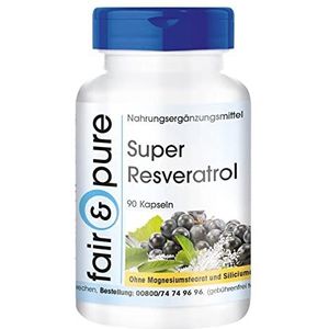 Fair & Pure® - Super Resveratrol met Rutine, OPC en Quercetine, veganistisch, 90 capsules.