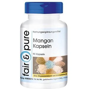 Fair & Pure® - Mangaan capsules - 4mg als mangaangluconaat - goed opneembaar door gluconaat vorm - vegan - zonder magnesiumstearaat - 90 capsules